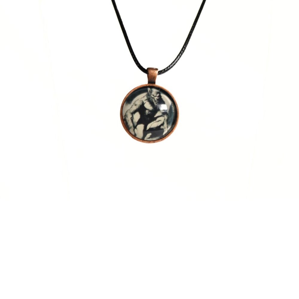 Unisex Gothic Horror “Lunar Hunger” Werewolf Pendant Necklace